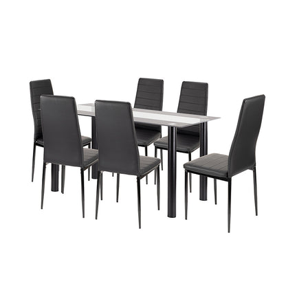Set de masă Norman 6+1 negru