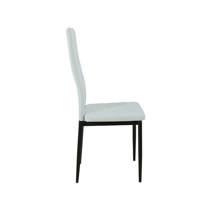 Set de masă Verna 4+1 alb-negru
