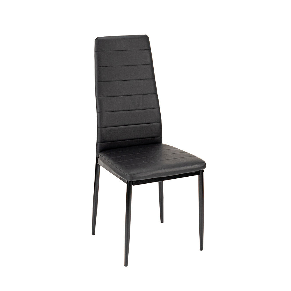 Set de masă Verna 4+1 negru-negru