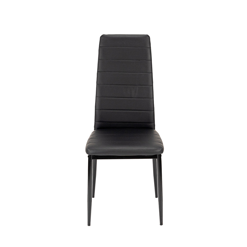 Set de masă Verna 4+1 negru-negru