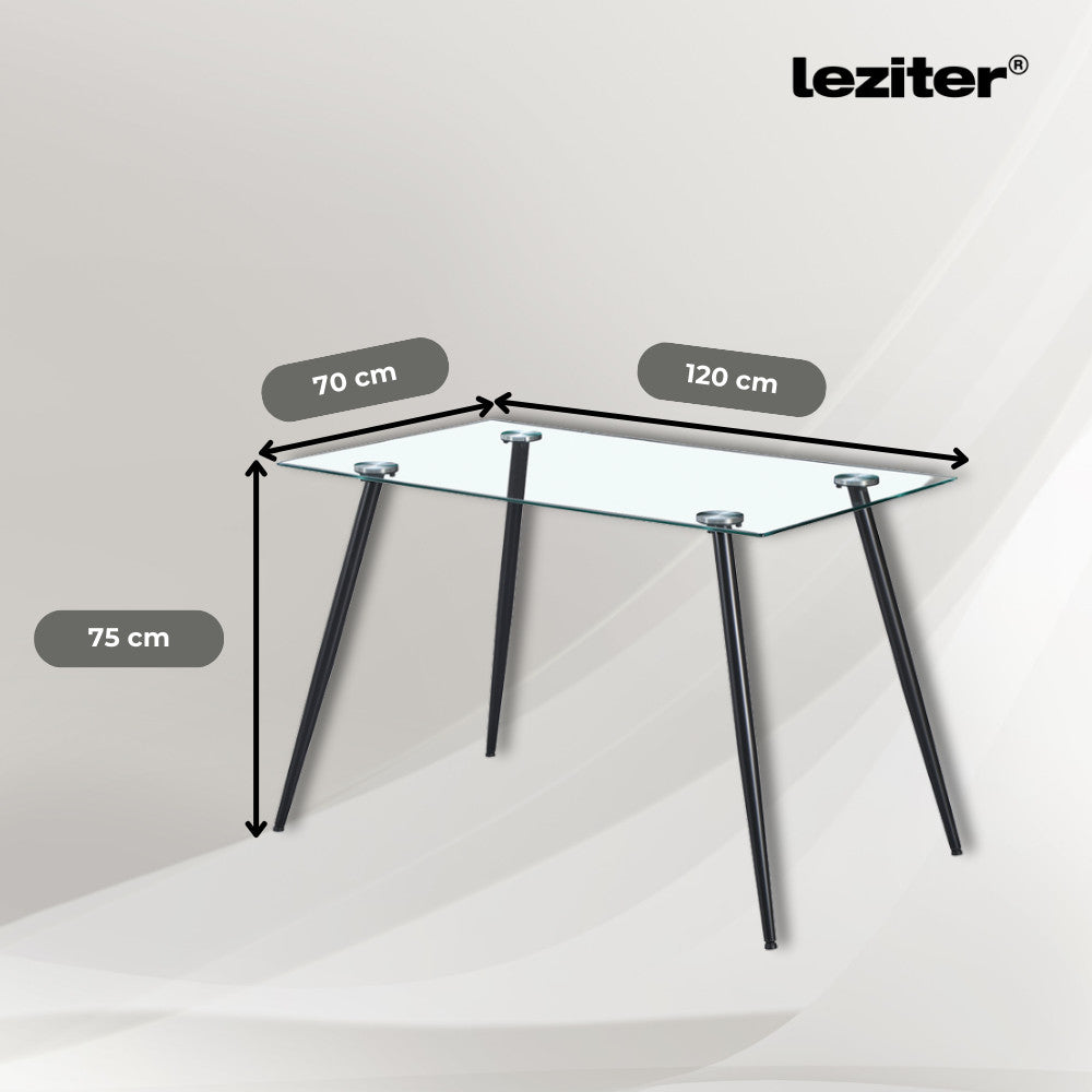 Set de masă Alen 4+1 negru-maro