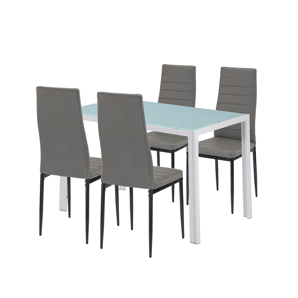 Set de masă Midland 4+1 gri-negru