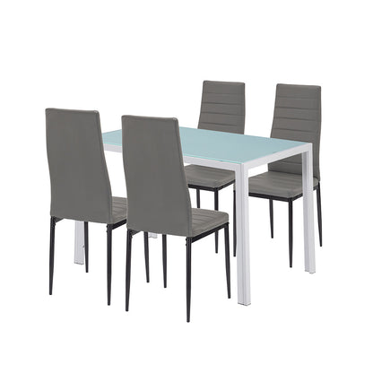 Set de masă Midland 4+1 gri-negru
