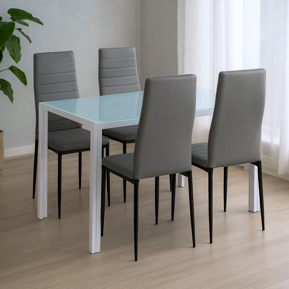 Set de masă Midland 4+1 gri-negru