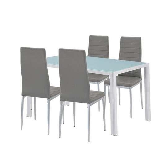 Set de masă Mabel 4+1 gri-gri