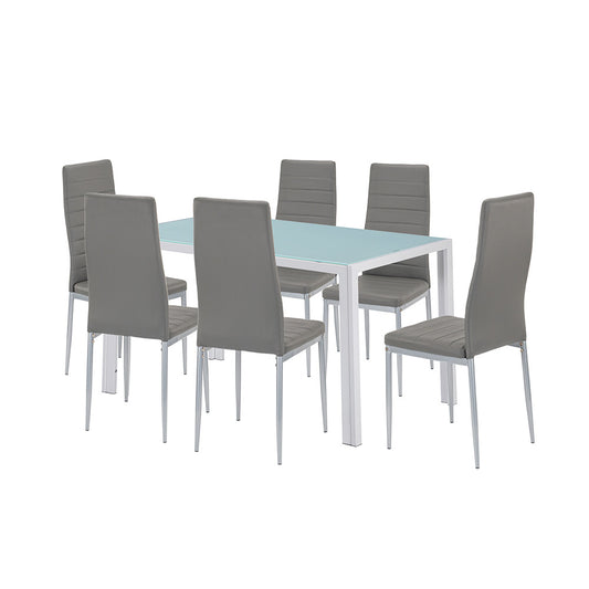 Set de masă Mabel 6+1 gri-gri