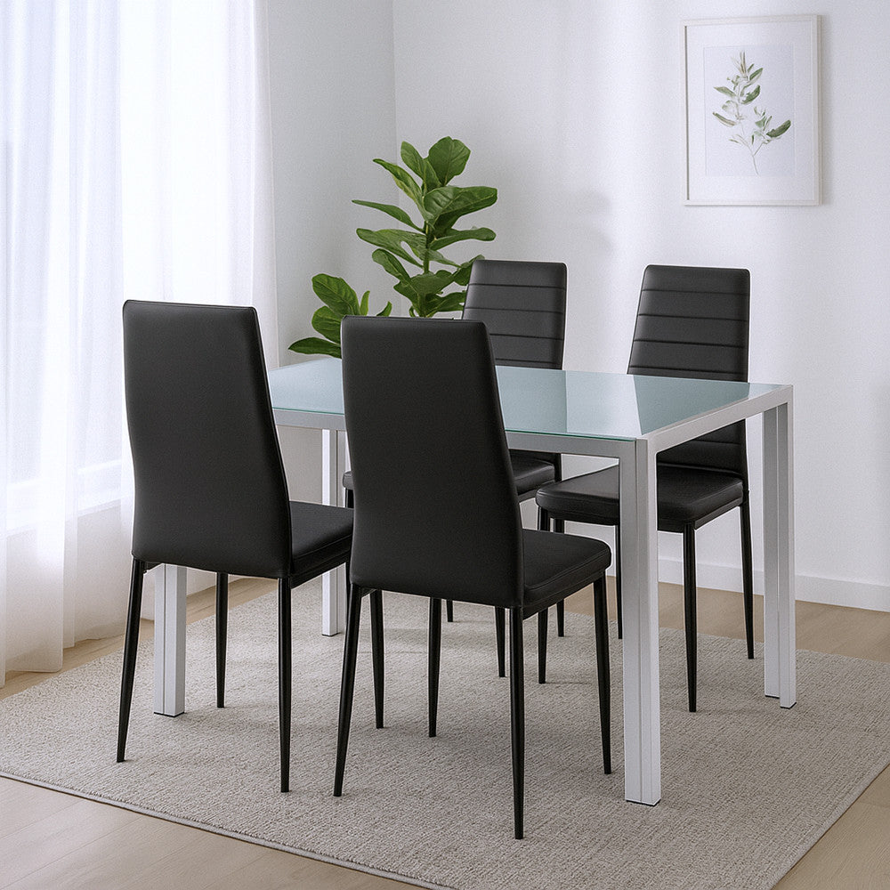 Set de masă Liana 4+1 negru