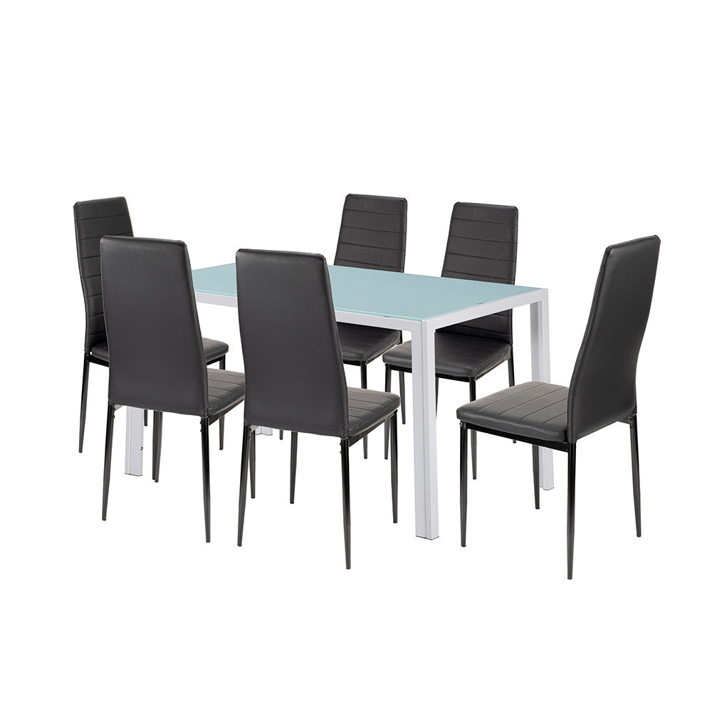 Set de masă Liana 6+1 negru
