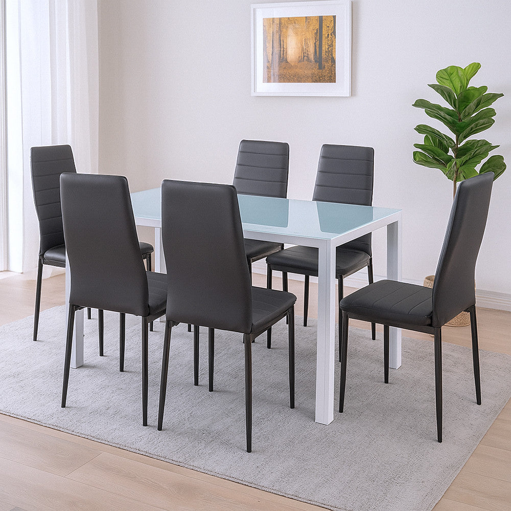 Set de masă Liana 6+1 negru
