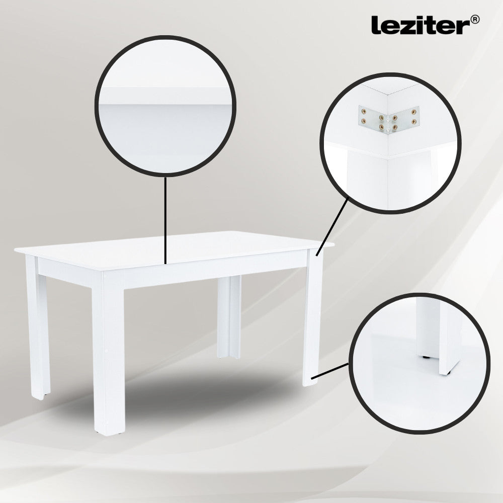 Set de masă Zara 6+1 alb-negru