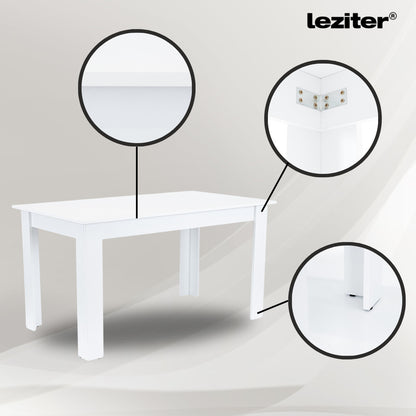 Set de masă Zara 4+1 alb-alb