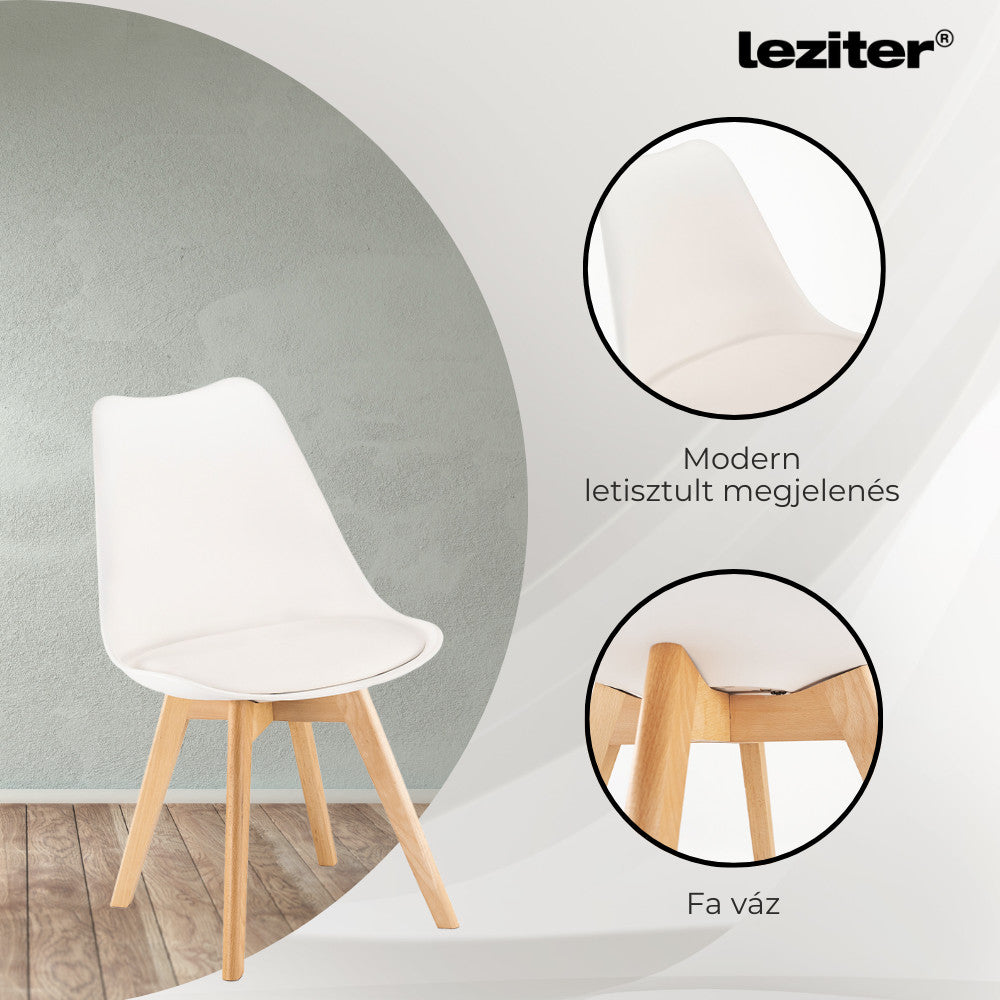 Set de masă Zara 4+1 alb-stejar Sonoma