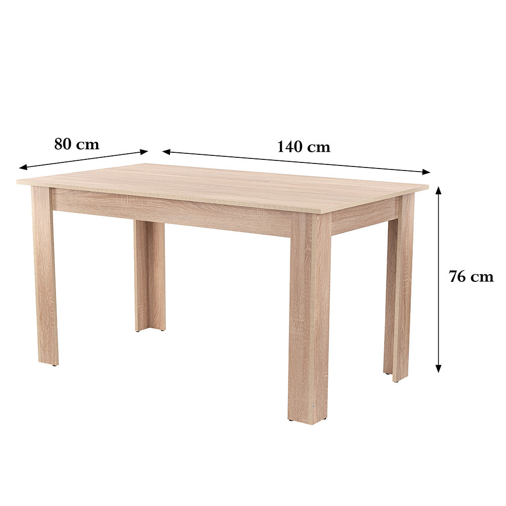 Masă de dining Yorki Standard 140x80 cm stejar sonoma