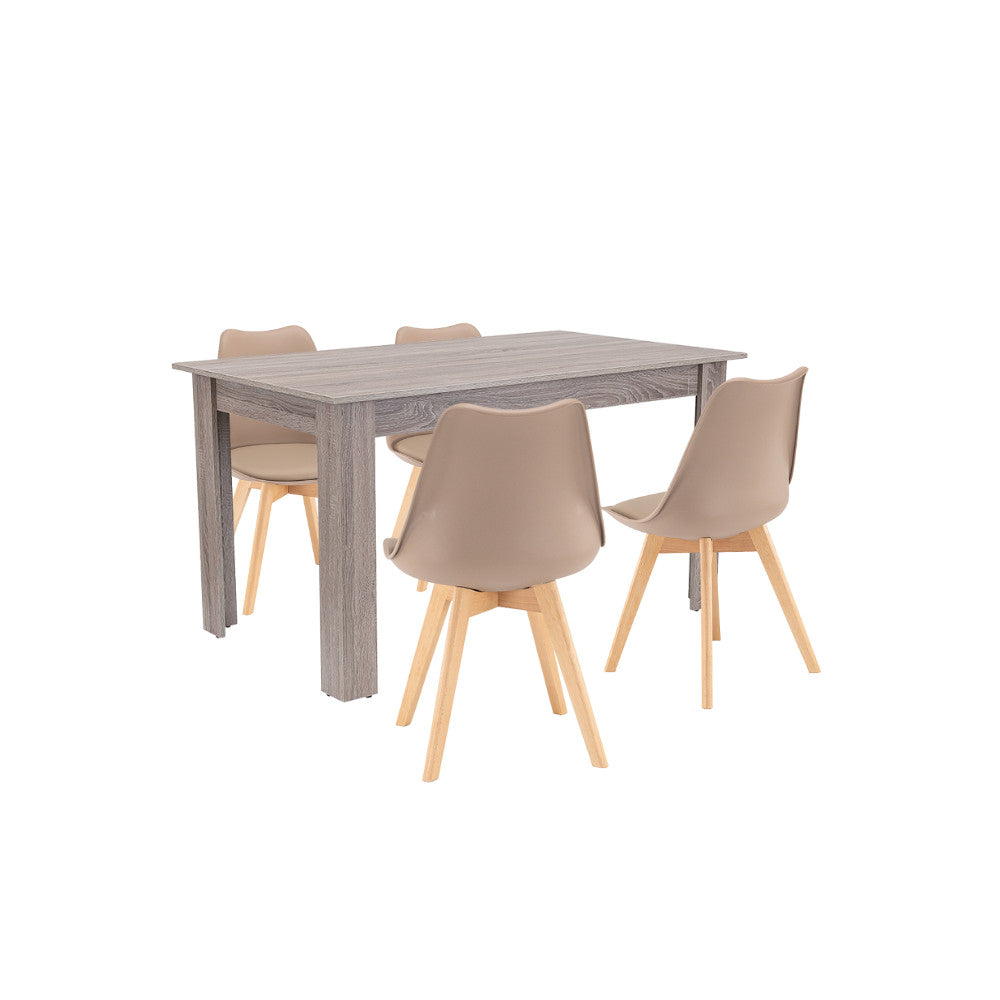 Set de masă Zara 4+1 bej-stejar York