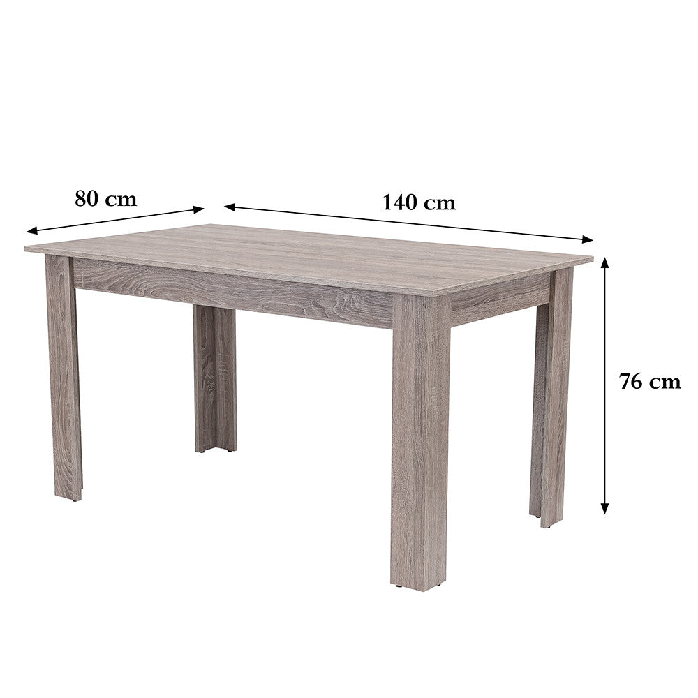 Masa de sufragerie Yorki Standard 140x80 cm stejar yorki