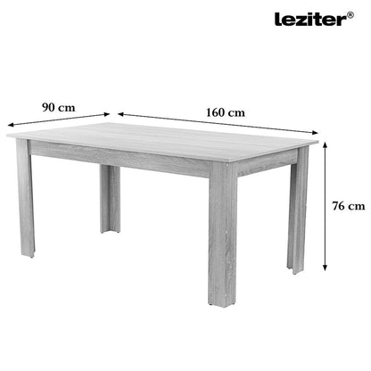 Set de masă Lola 6+1 alb-negru
