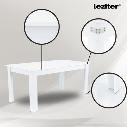Set de masă Lola 6+1 alb-negru
