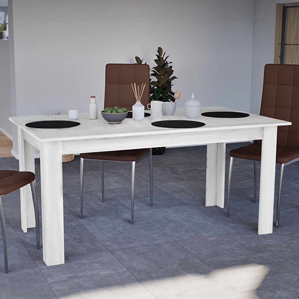 Masă de dining Yorki Standard 160x90 cm albă
