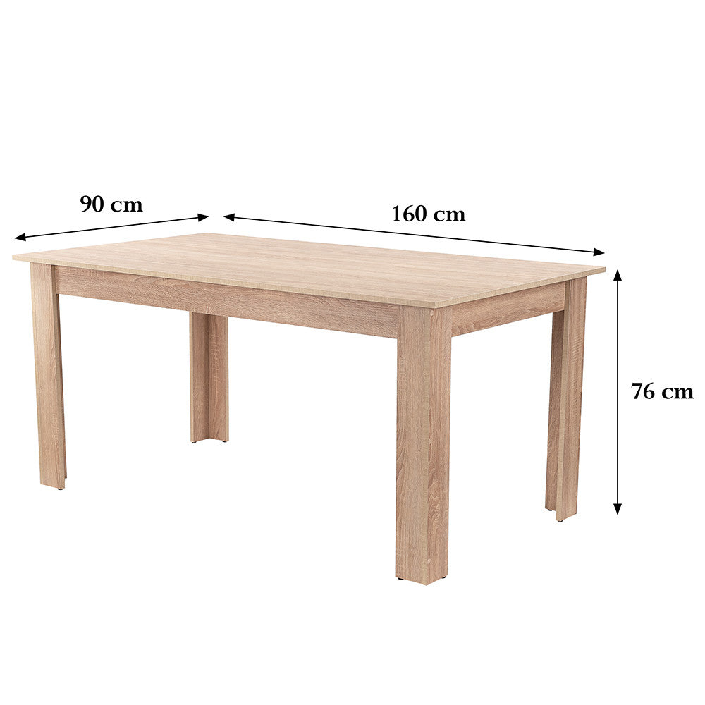 Masă de dining Yorki Standard 160x90 cm stejar sonoma