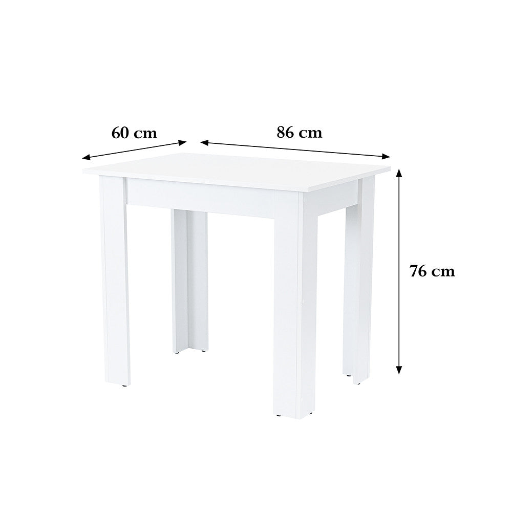 Masă de dining Yorki Standard 86x60 cm albă