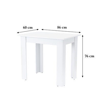 Masă de dining Yorki Standard 86x60 cm albă