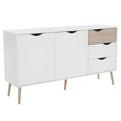 Comodă, stejar sonoma/alb, OSLO 75381