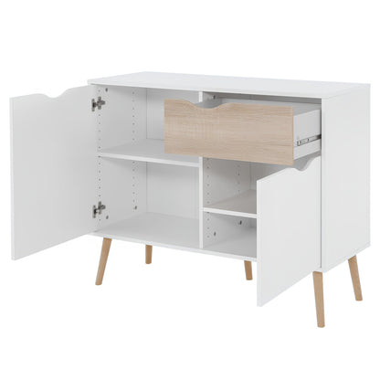 Comodă, stejar sonoma/alb, OSLO 75387