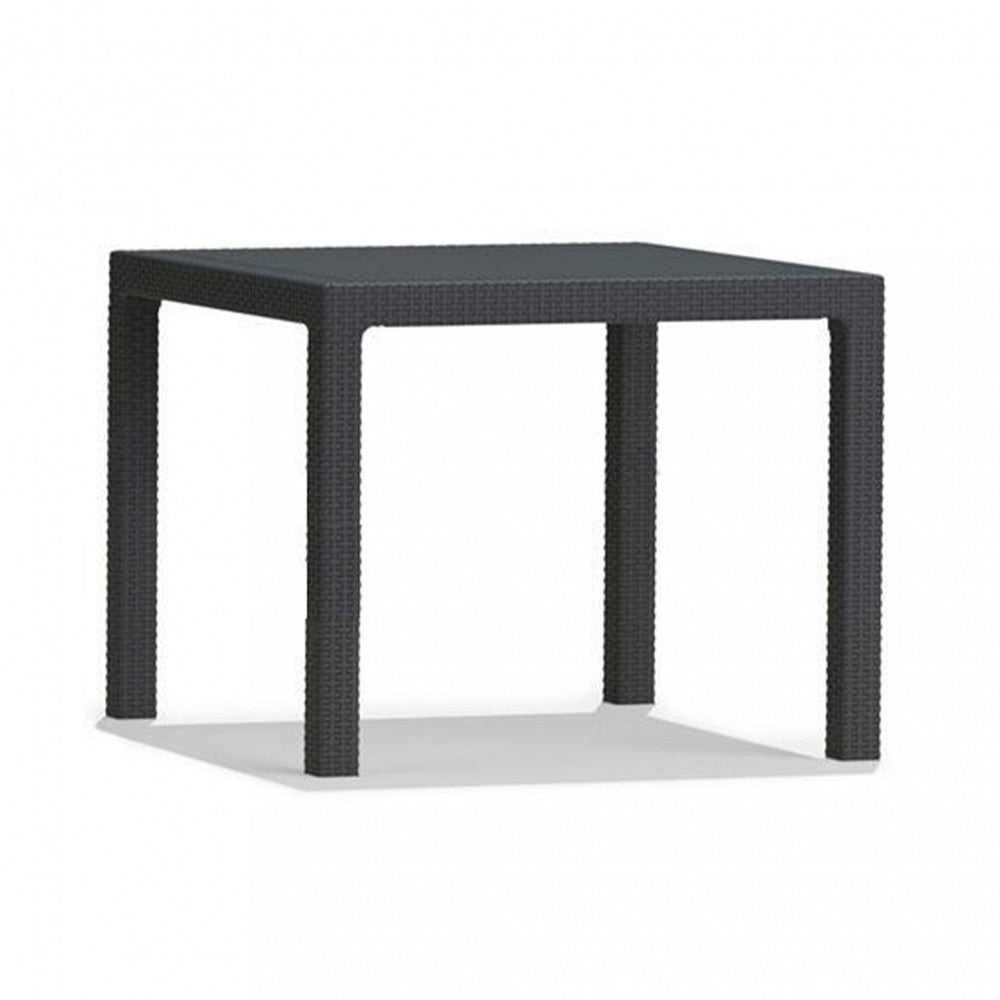 Set de mobilier de grădină Quartet cu 4 locuri, culoare grafit, cu perne gri deschis