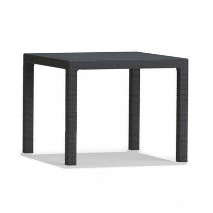 Set de mobilier de grădină Quartet cu 4 locuri, culoare grafit, cu perne gri deschis
