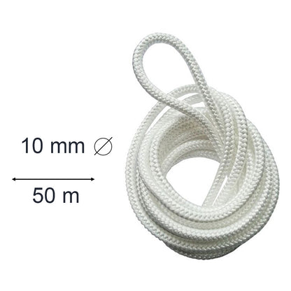 Rolă de 50 m cu frânghie din PVC de 10 mm