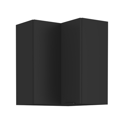 Dulap de colţ superior, negru, SIBER 60x60 GN-72 2F
