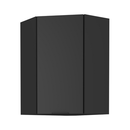Dulap de colţ superior, negru, SIBER 60x60 GN-90 1F