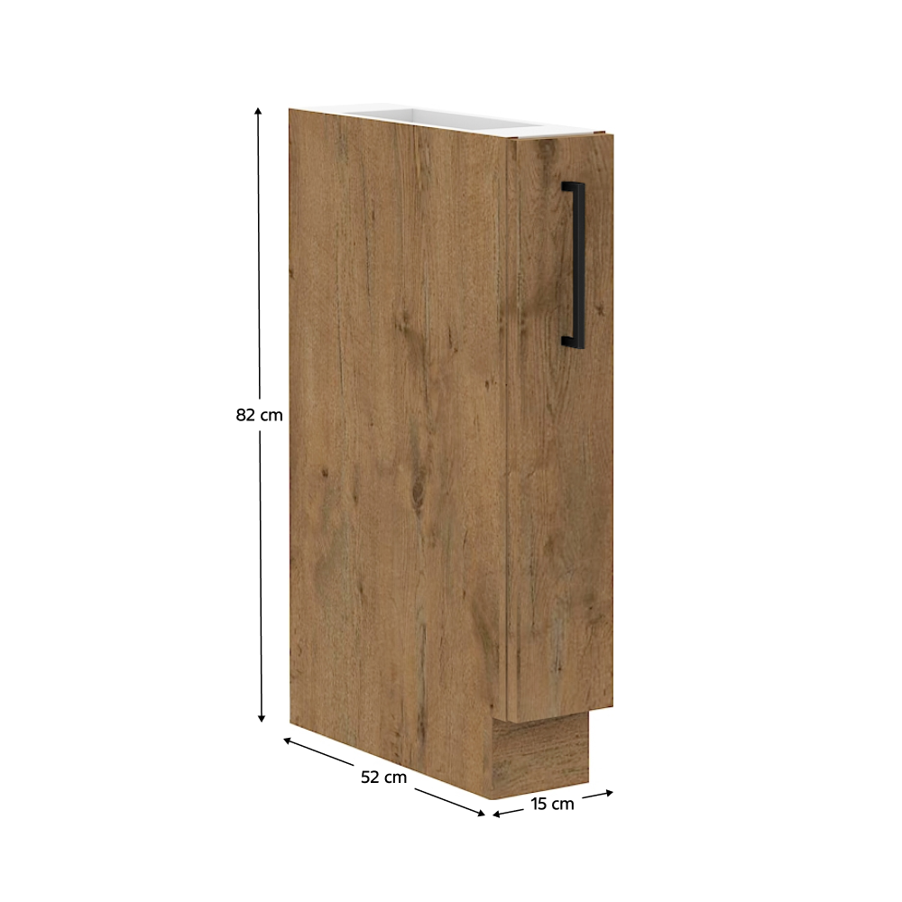 Cabinet inferior cu coş pull-out, stejar Lancelot, VEGA D15 CARGO BB