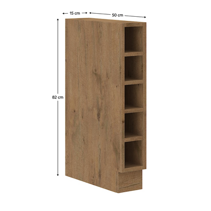 Cabinet inferior cu rafturi, stejar Lancelot, VEGA 15 D OTW BB