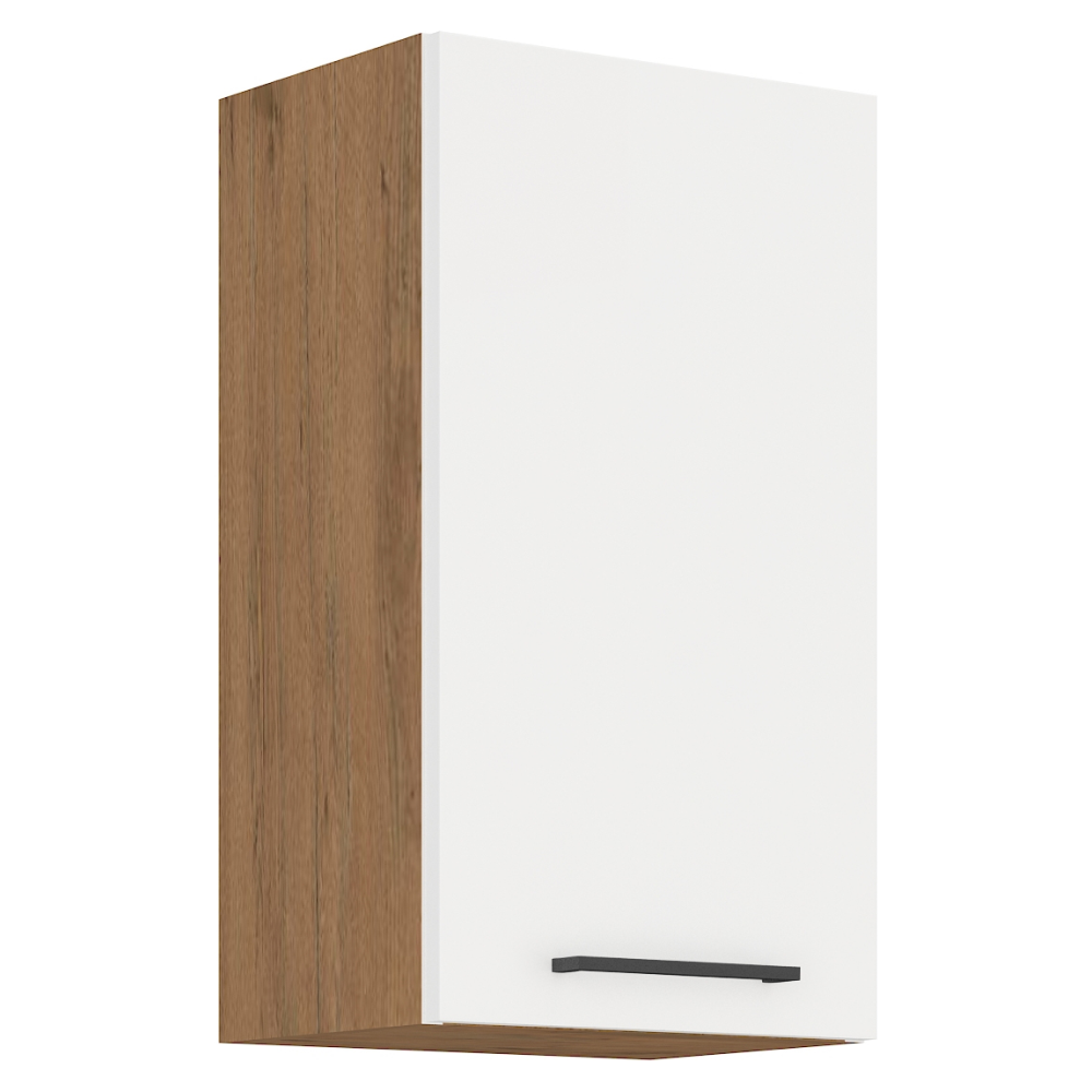Cabinet superior, stejar Lancelot/alb extra lucios HG, VEGA 40 G-72 1F