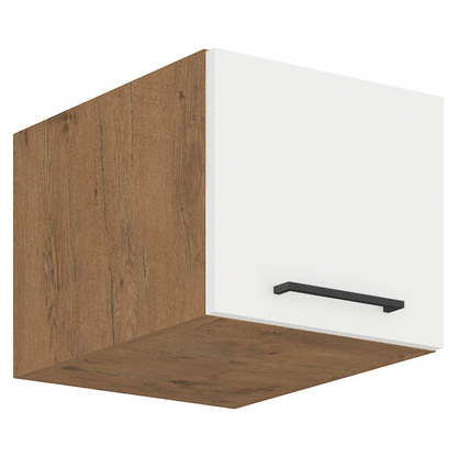 Cabinet superior, stejar Lancelot/alb extra lucios HG, VEGA 40 NAGU-36 1F