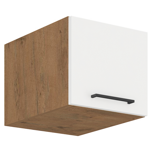 Cabinet superior, stejar Lancelot/alb extra lucios HG, VEGA 40 NAGU-36 1F