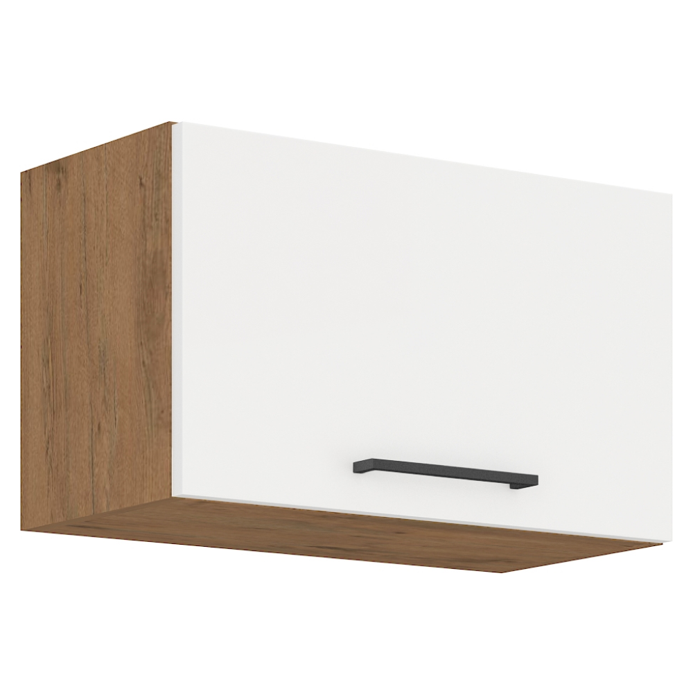 Cabinet superior, stejar Lancelot/alb extra lucios HG, VEGA 60 GU-36 1F