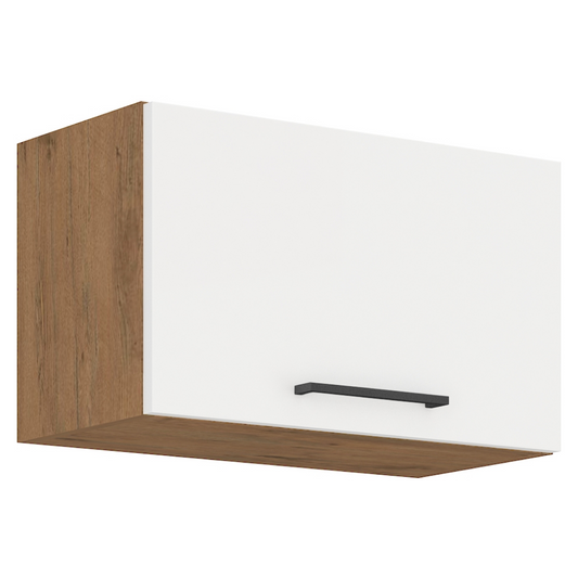 Cabinet superior, stejar Lancelot/alb extra lucios HG, VEGA 60 GU-36 1F