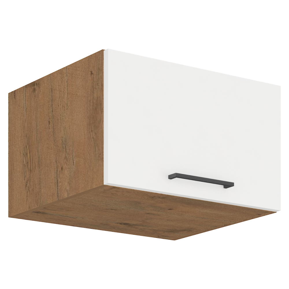 Cabinet superior, stejar Lancelot/alb extra lucios HG, VEGA 60 NAGU-36 1F