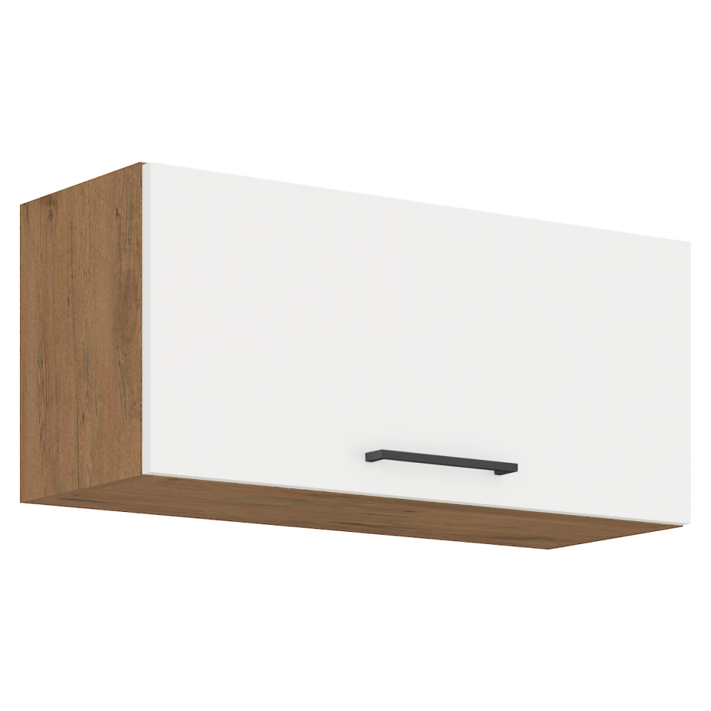 Cabinet superior, stejar Lancelot/alb extra lucios HG, VEGA 80 GU-36 1F