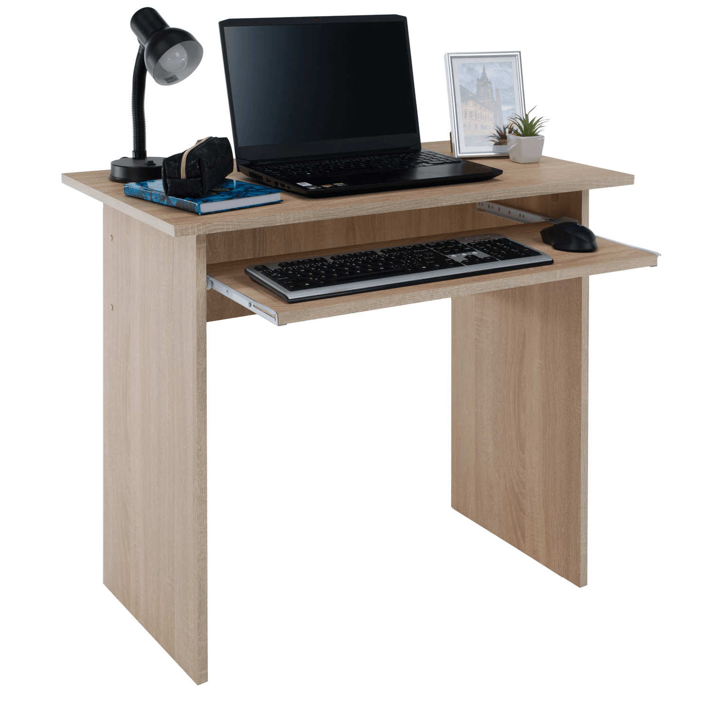 Masă PC, stejar sonoma, VERNER NEW