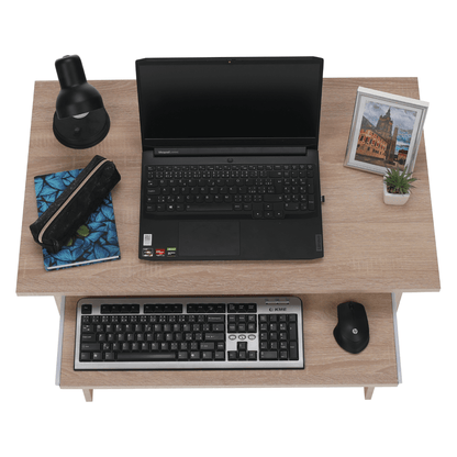 Masă PC, stejar sonoma, VERNER NEW