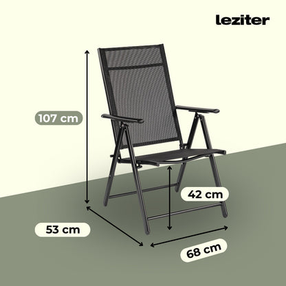 Set mobilier de grădină Tessa 4+1 negru
