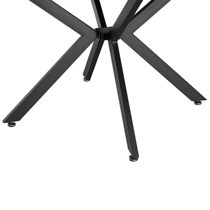 Masă extensibilă de dining, stejar închis/neagră, 100x100-140x75 cm, ABERO TIP 1