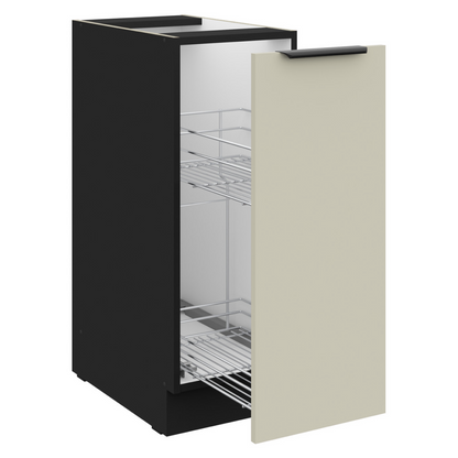 Dulap inferior cu coş extensibil, caşmir/negru, ARAKA 30 D CARGO BB