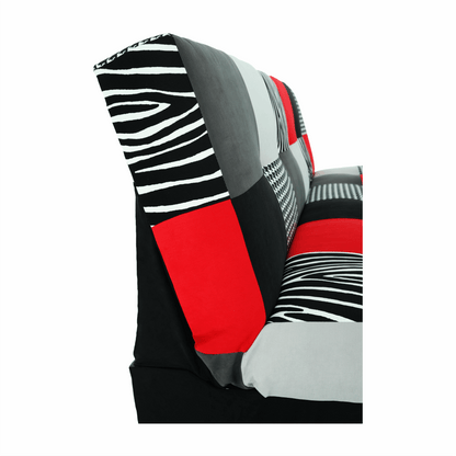 Canapea, textil roşu/gri/negru, ALABAMA
