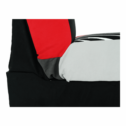 Canapea, textil roşu/gri/negru, ALABAMA