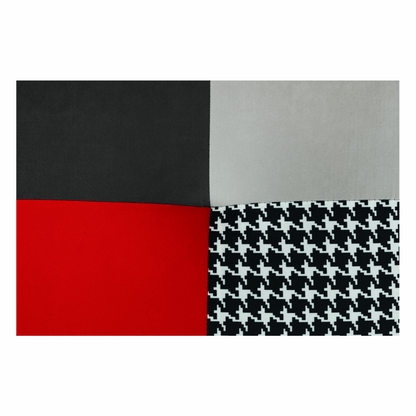 Canapea, textil roşu/gri/negru, ALABAMA