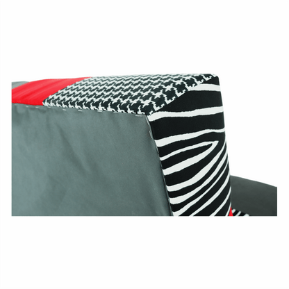 Canapea, textil roşu/gri/negru, ALABAMA